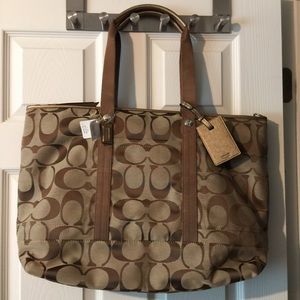 Coach Kyra Signature Travel Extra Large Tote Bag.