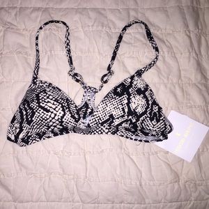 Mindori bikini snake printed top