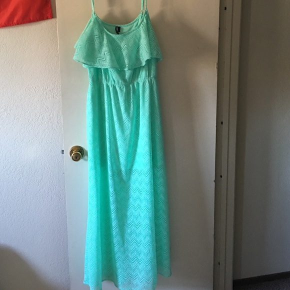 Teal Summer Lace Dress.