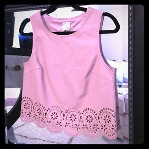 Blush faux leather crop top Blush faux leather crop top