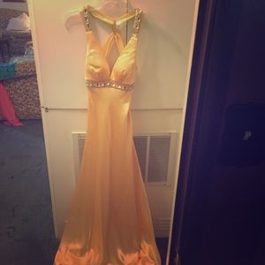 Open back prom dress