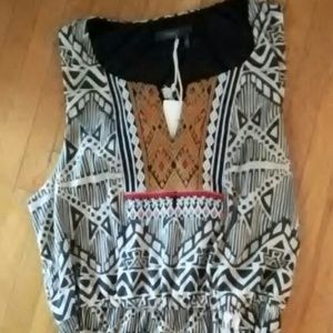 $92 NWT Thml Aztec Print Maxi Dress Med Beautiful