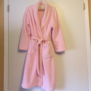 Soft and comfy pink robe.