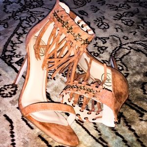 Tassel Strap Heeled Sandal