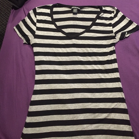 V-Neck Striped Shirt