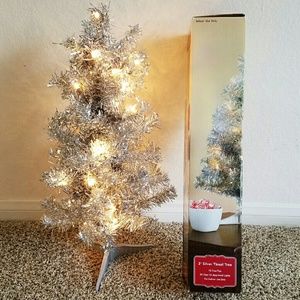 2' Silver Tinsel Tree