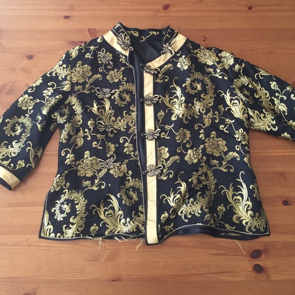 Vintage Black embroidered top