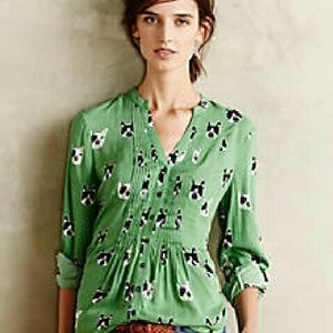 Anthropologie French Bulldog Shirt