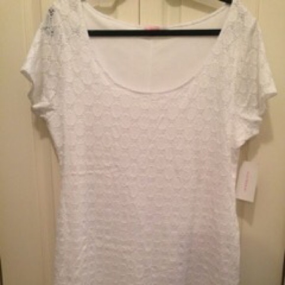 Isaac Mizrahi Eyelet Stretch Dress White