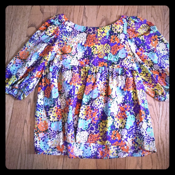 Ali ro 100% silk baby doll top