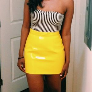 AA striped tube top body suit