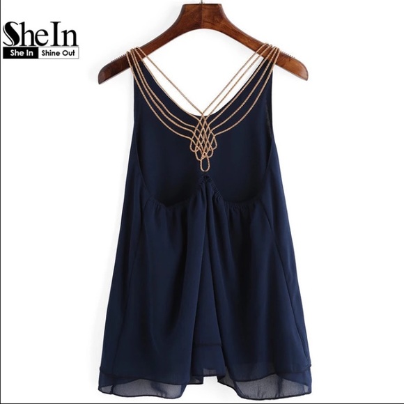 Shirt with top chain strap