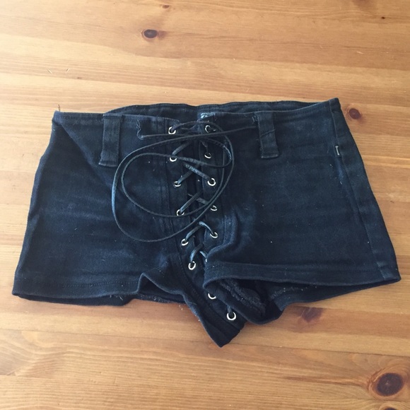 Dolls Kill Tripp Nyc Lace Up Shorts