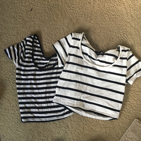 Striped crop-top t-shirt bundle!
