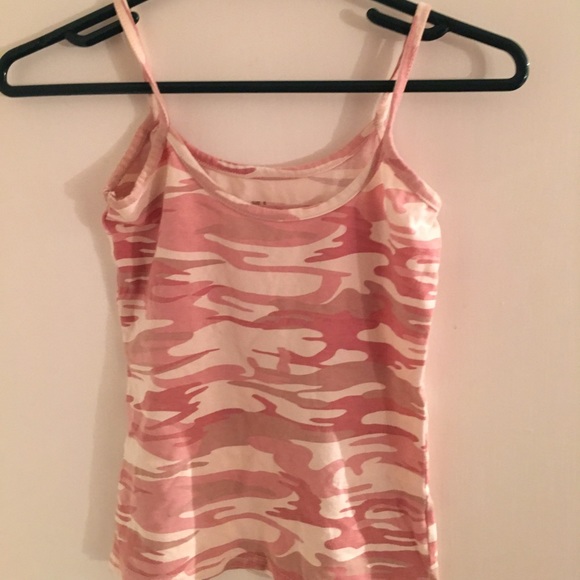 Pink camo tank top