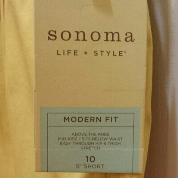 Sonoma Yellow Shorts with Belt5 - Picture 2 of 3