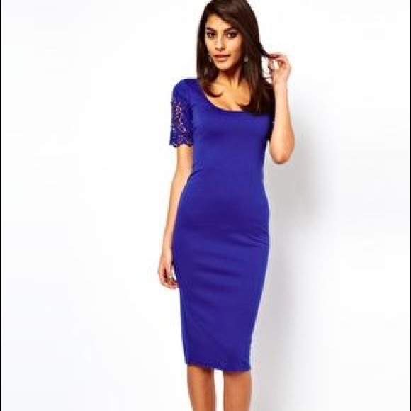 Asos Cobalt blue pencil dress NWT