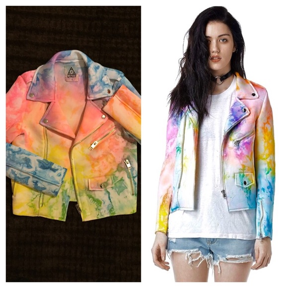 UNIF Tie Dye Moto Jacket