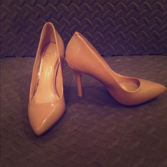 Jessica Simpson Nude Patent Leather Pumps!