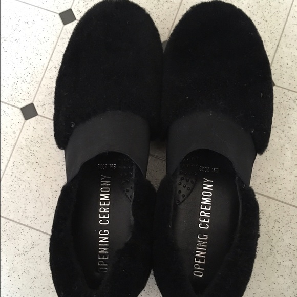 Opening ceremony fuzzy platform slip ons - 9 - Picture 4 of 4