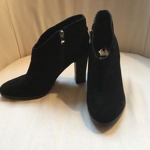 Black ankle booties, never worn