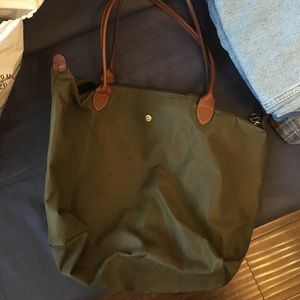 Green long champ bag