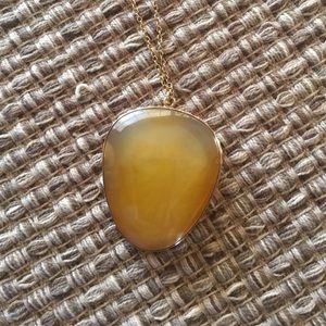 Vintage translucent stone pendent