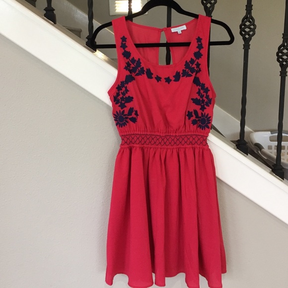 Magenta Fit and Flare Dress