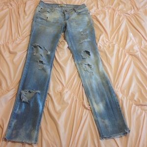 Hand Cut Bleached Jeans
