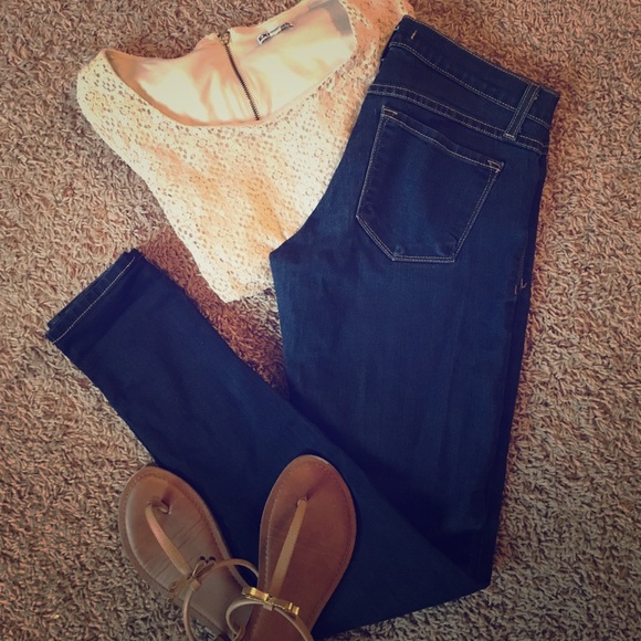 Flying Monkey dark wash stretch skinny jeans