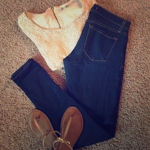 Flying Monkey dark wash stretch skinny jeans