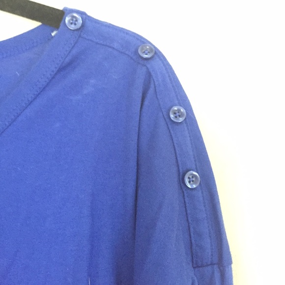 NWOT Royal Blue GAP 3/4 Sleeve Top - Picture 3 of 4