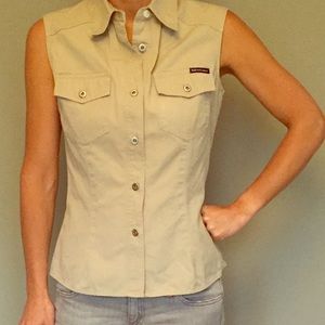 Dolce & Gabbana Woven Metal Logo Grommet Shirt.