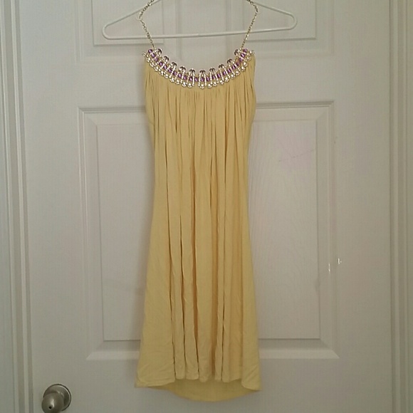 Sexy yellow summer dress