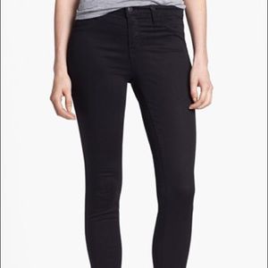 J Brand Mid Rise Skinny Jeans - Black