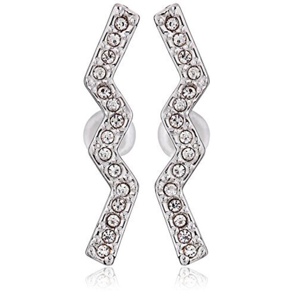 ⚬Rebecca Minkoff⚬Geo Crystal Zig Zag Earrings - Picture 2 of 3