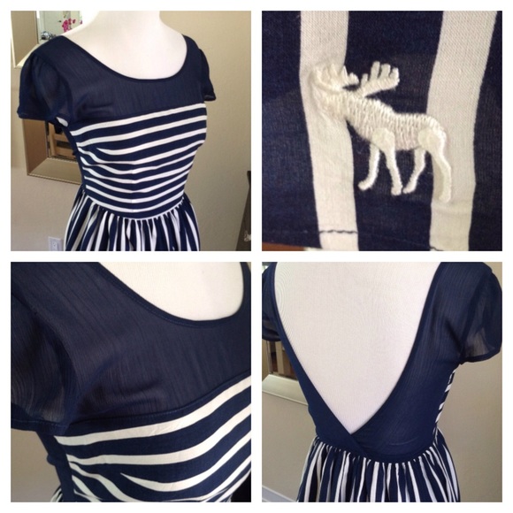 ❤️SOLD❤️ABERCROMBIE & FITCH  navy blue dress! - Picture 3 of 4