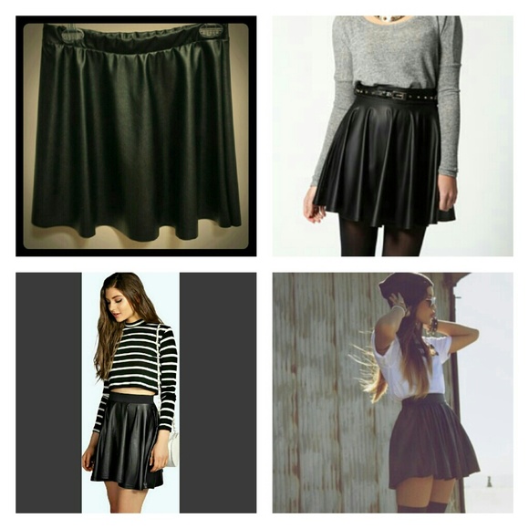 Vegan Leather Skater/Circle Skirt