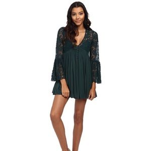 Emerald green Free people dress