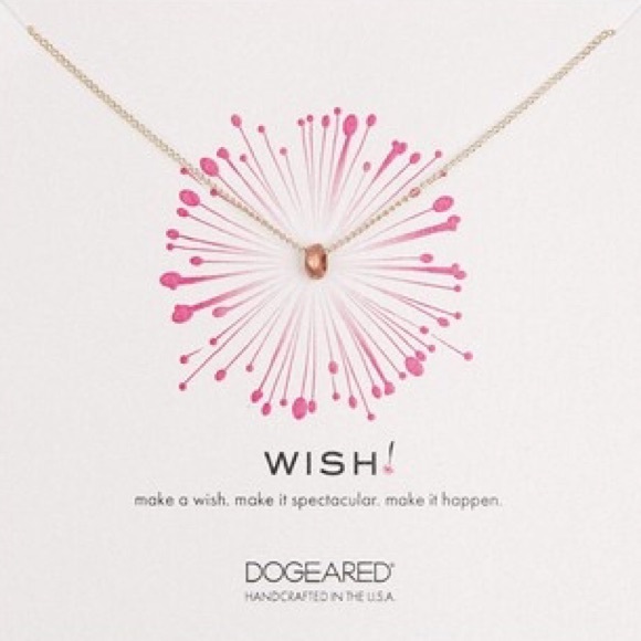 ⚬Dogeared⚬Gold Wish Hammered Bead Necklace - Picture 2 of 4