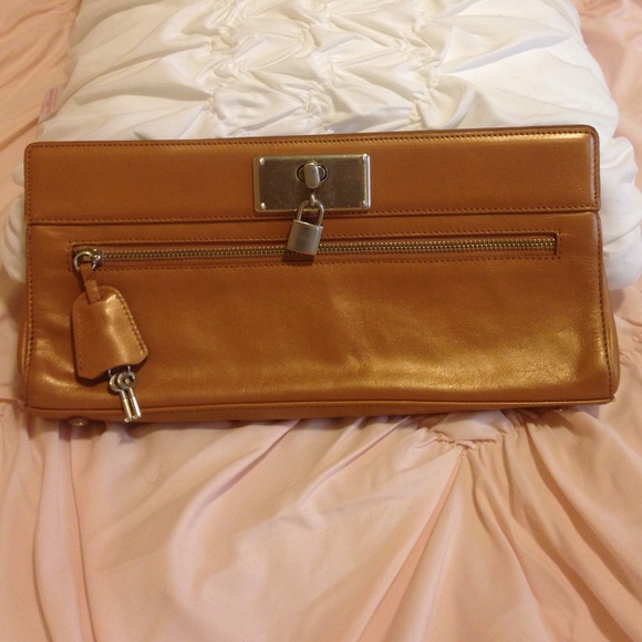 Beautiful Orange Clutch BCBG