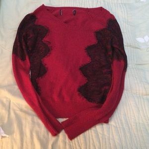 Pretty red lace top