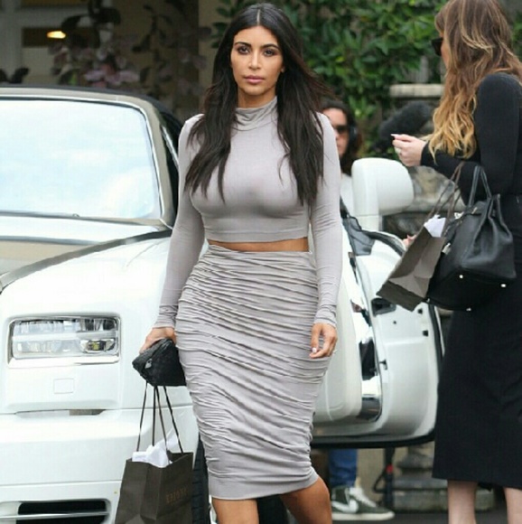 Missguided grey cord set the skirt brand new w/tag
