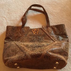 Kelly Wynne Suede Print Tote