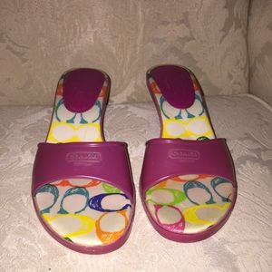 Coach scribble kitten heels