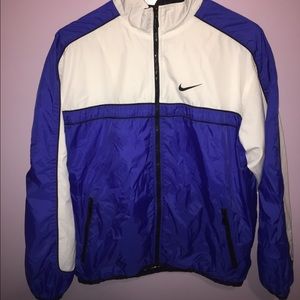 Blue and White Nike Jacket