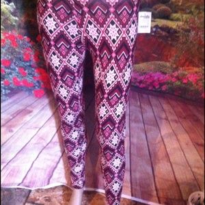 Xs Charlotte Russe stretch leggings tribal print