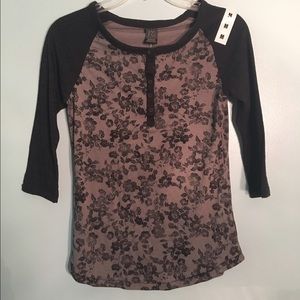 Zumiez Floral Henley Shirt