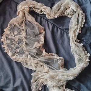Nordstrom's Frenchi White Laced Scarf