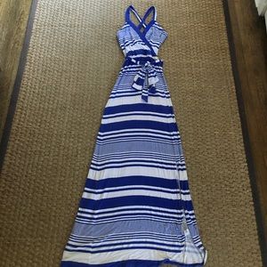 Barney's New York striped cotton maxi dress
